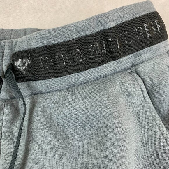 Under Armour Project Rock Mens Sweatpants Small Gray Joggers Tapered Brahma Bull - Picture 6 of 15